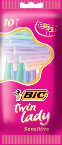 BIC Damen-Rasierer TWIN LADY, 1er Pack (1 x 10 Stück)