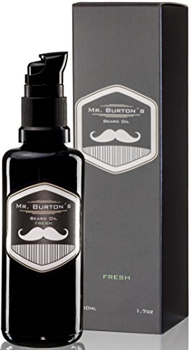 Mr. Burtons Bartöl FRESH – 50 ml Bart Öl für die Bartpflege – 100% natürliche Inhaltsstoffe – Premium Qualität – als Geschenke zum Jahrestag oder Geburtstagsgeschenk für Männer