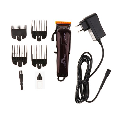 MagiDeal Professionelle Elektrischer Haarschneider mit 4 Aufsätzen Haarschneidemaschine Set Bartschneider Haartrimmer für Friseursalon oder Privaten Gebrauch